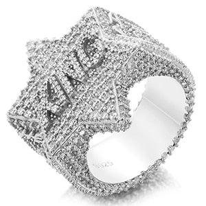 S925 Moissanite 'King' Five Star Ring