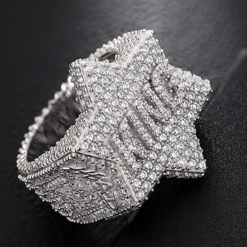S925 Moissanite 'King' Five Star Ring