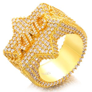 S925 Moissanite 'King' Five Star Ring
