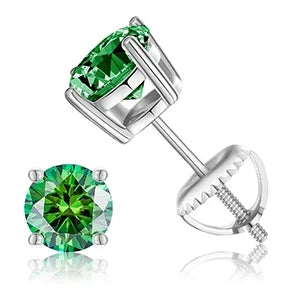 6.5mm S925 Colored Moissanite Stud Earrings