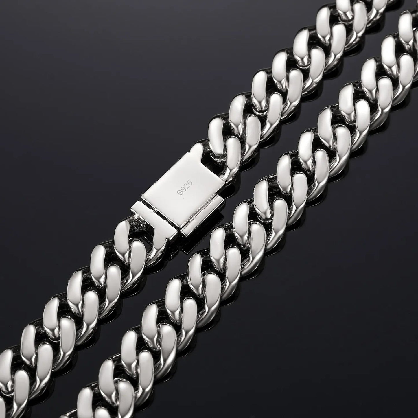 12mm S925 Moissanite Miami Cuban Bracelet