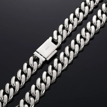 12mm S925 Moissanite Miami Cuban Bracelet