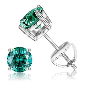 6.5mm S925 Colored Moissanite Stud Earrings