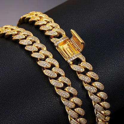 12mm S925 Moissanite Miami Cuban Bracelet