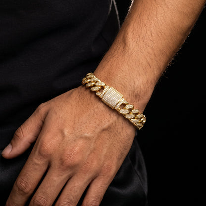 12mm S925 Moissanite Miami Cuban Bracelet