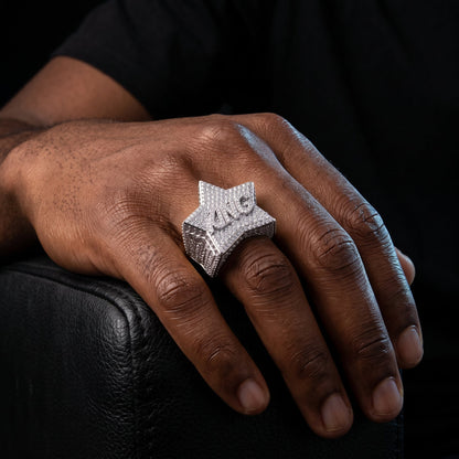 S925 Moissanite 'King' Five Star Ring