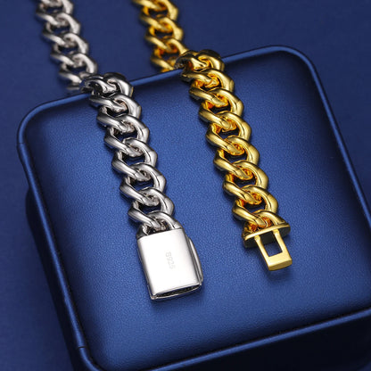 10-22mm S925 Baguette Moissanite Prong Cuban Chain