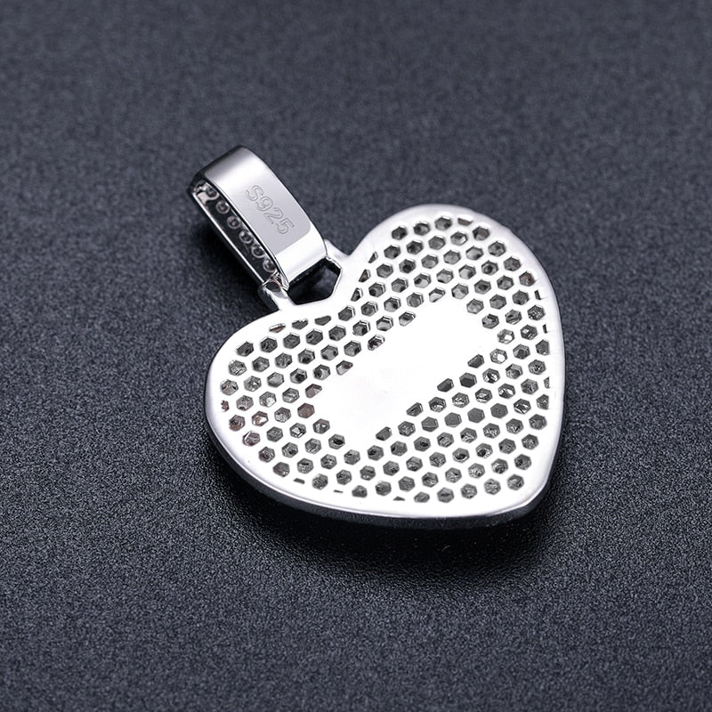S925 Moissanite Bronze Diamond Heart Pendant