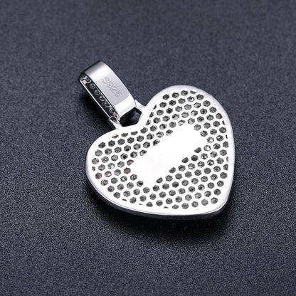 S925 Moissanite Bronze Diamond Heart Pendant
