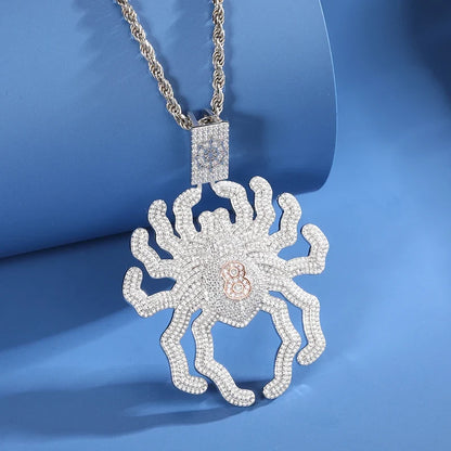 S925 Moissanite Spider Pendant