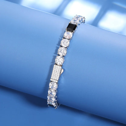 6mm S925 Black Moissanite Tennis Bracelet