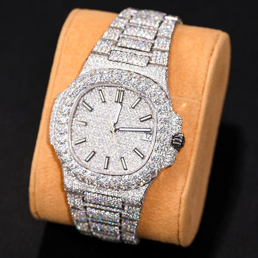S925 VVS1 Moissanite Analog Watch
