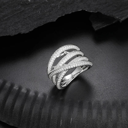 S925 Moissanite Intertwined Thorn Ring