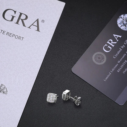 7mm S925 Moissanite Baguette Earrings