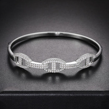 S925 Moissanite Mariner Stationed Bracelet