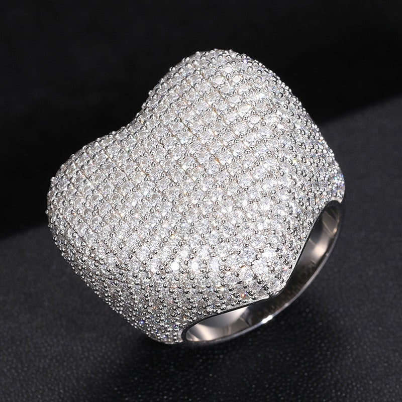S925 Moissanite Heart Ring