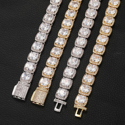 10mm S925 Moissanite Glacier Tennis Bracelet
