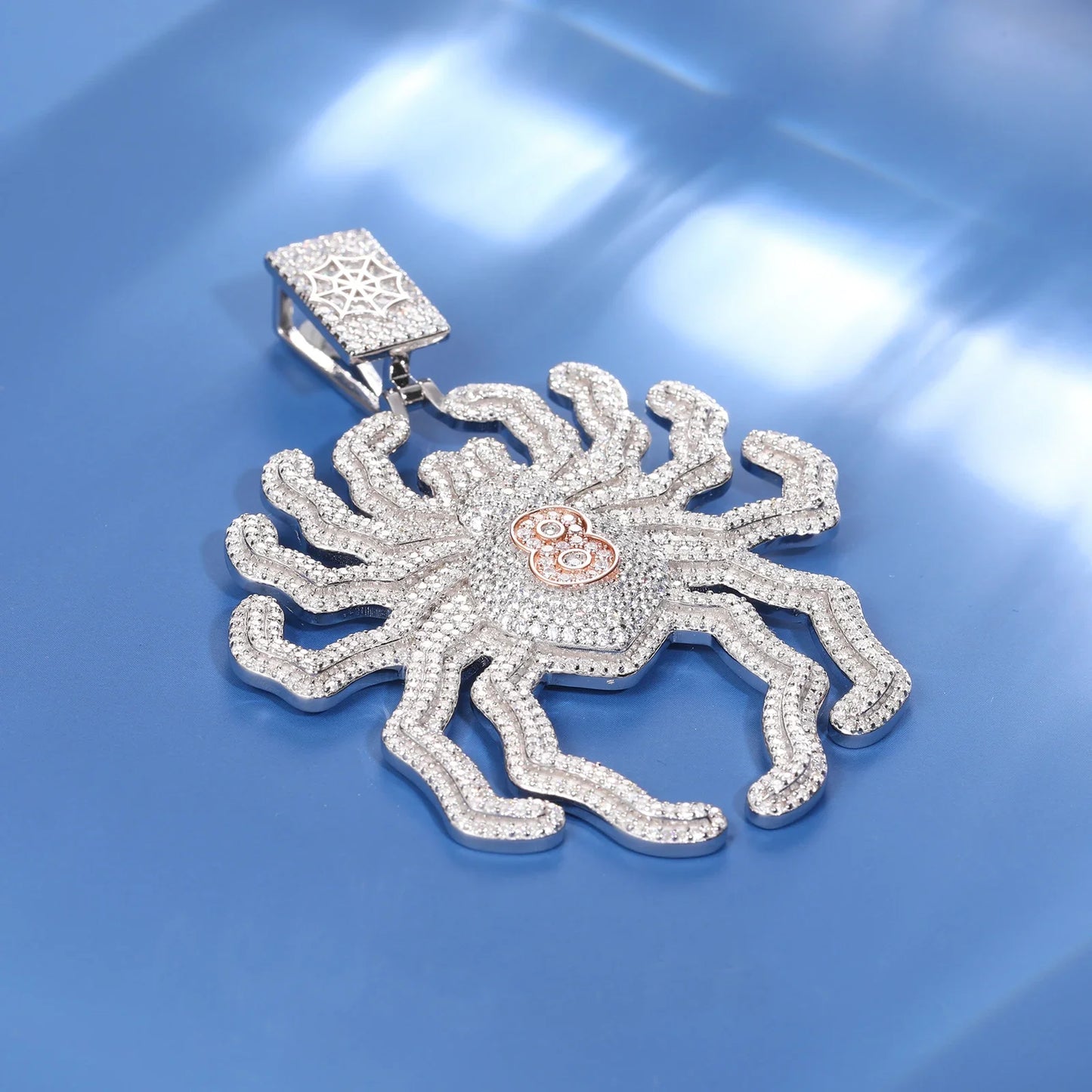 S925 Moissanite Spider Pendant