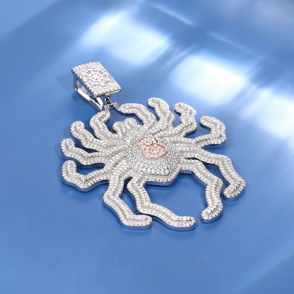 S925 Moissanite Spider Pendant