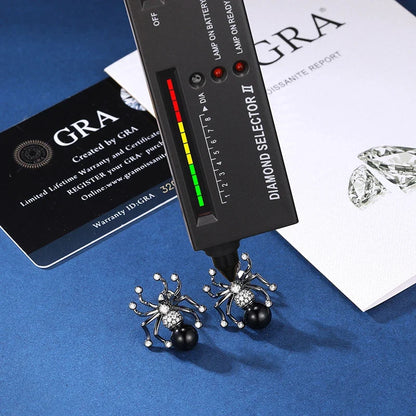 S925 Moissanite Spider Earrings