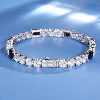 6mm S925 Black Moissanite Tennis Bracelet