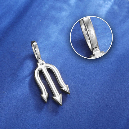 S925 Moissanite Trident Pendant