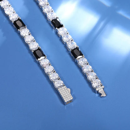 6mm S925 Black Moissanite Tennis Bracelet