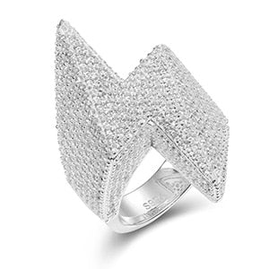 S925 Moissanite Lightning Bolt Ring