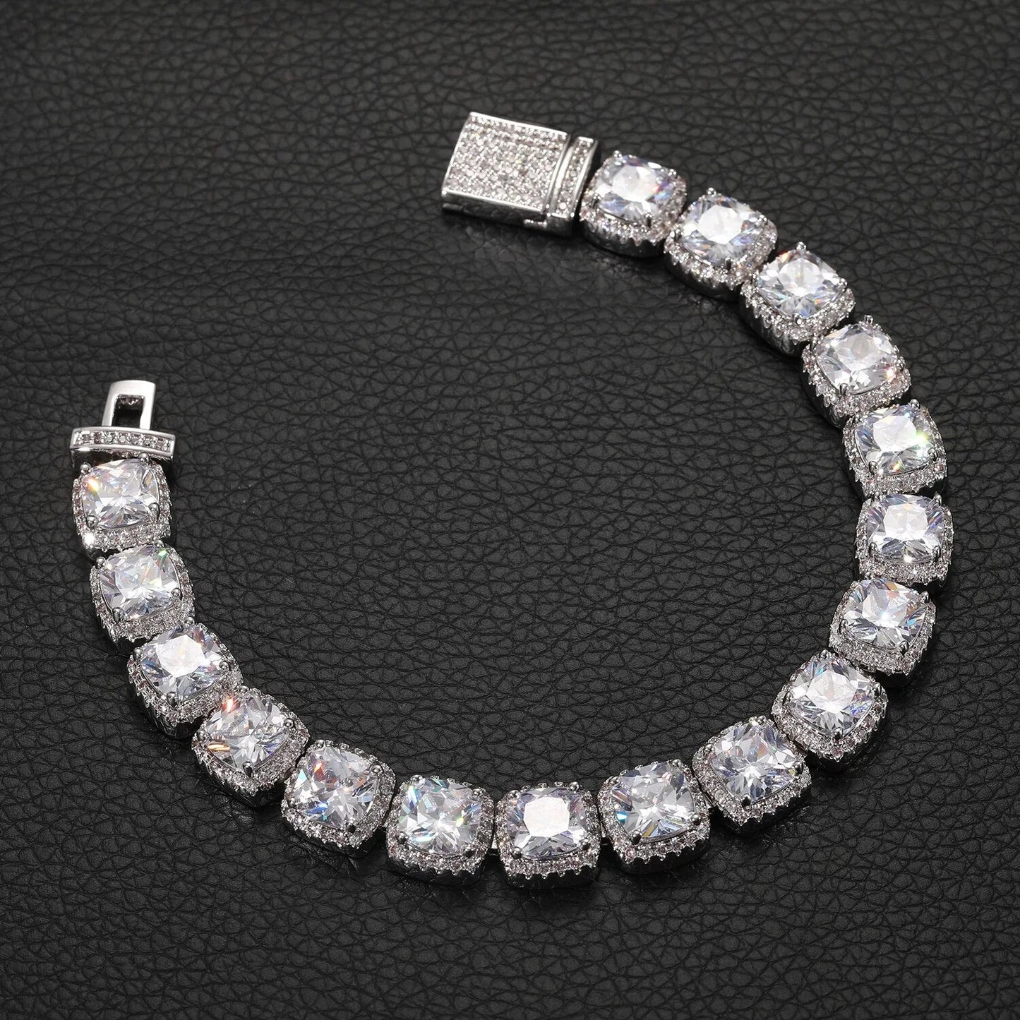 10mm S925 Moissanite Glacier Tennis Bracelet