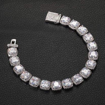 10mm S925 Moissanite Glacier Tennis Bracelet