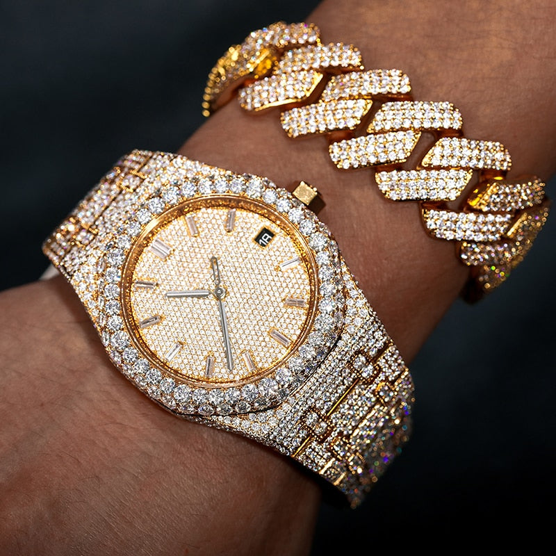 S925 VVS1 Moissanite Presidential Watch