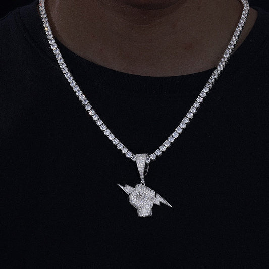 S925 Moissanite Hand Lightning Pendant