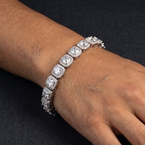 10mm S925 Moissanite Glacier Tennis Bracelet